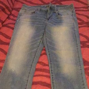 Two pairs of American Eagle boot leg jeans
